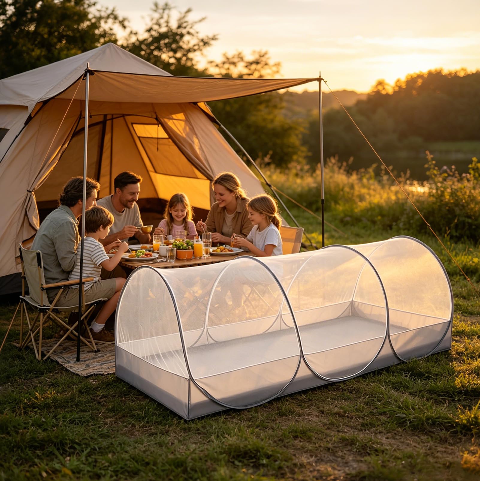 LIROPAU Moskitonetz Pop Up 190x90x90cm, Tragbares Campingzelt mit Reißverschluss für Zuhause, Reisen, Outdoor und Camping Geeignet, Einfache und Schnelle Installation