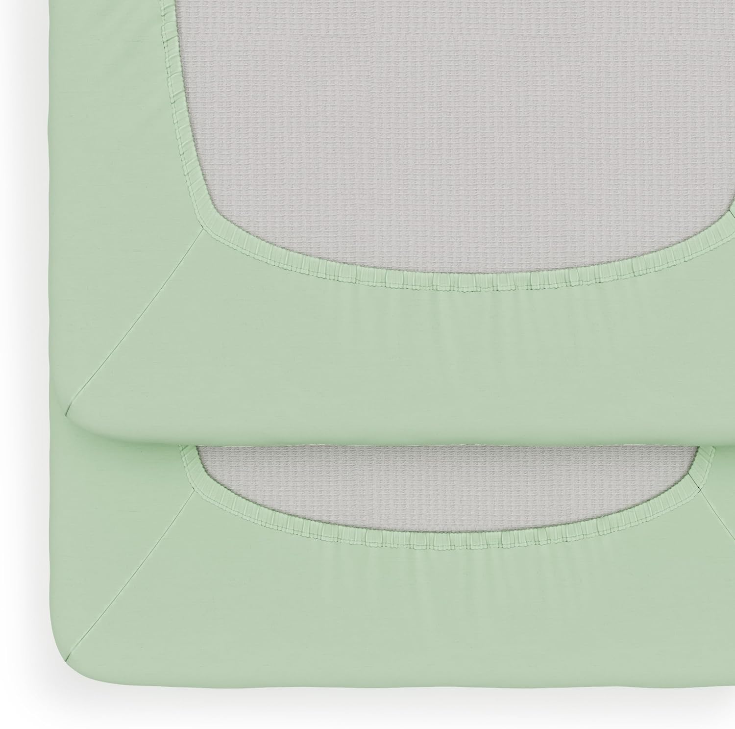 Foundations SafeFit 6-Pack Full Size Crib Sheets, Durable & Hygienic Mattress Sheet for Commercial Use, 6 Pack of Fitted Cotton Crib Sheets for Boys & Girls, Mint