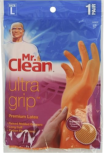 Miniatura 7 de Guantes Mr Clean resistentes al calor, con suave forro interior de algodón, antideslizantes y con agarre en forma de diamante, tamaño pequeño