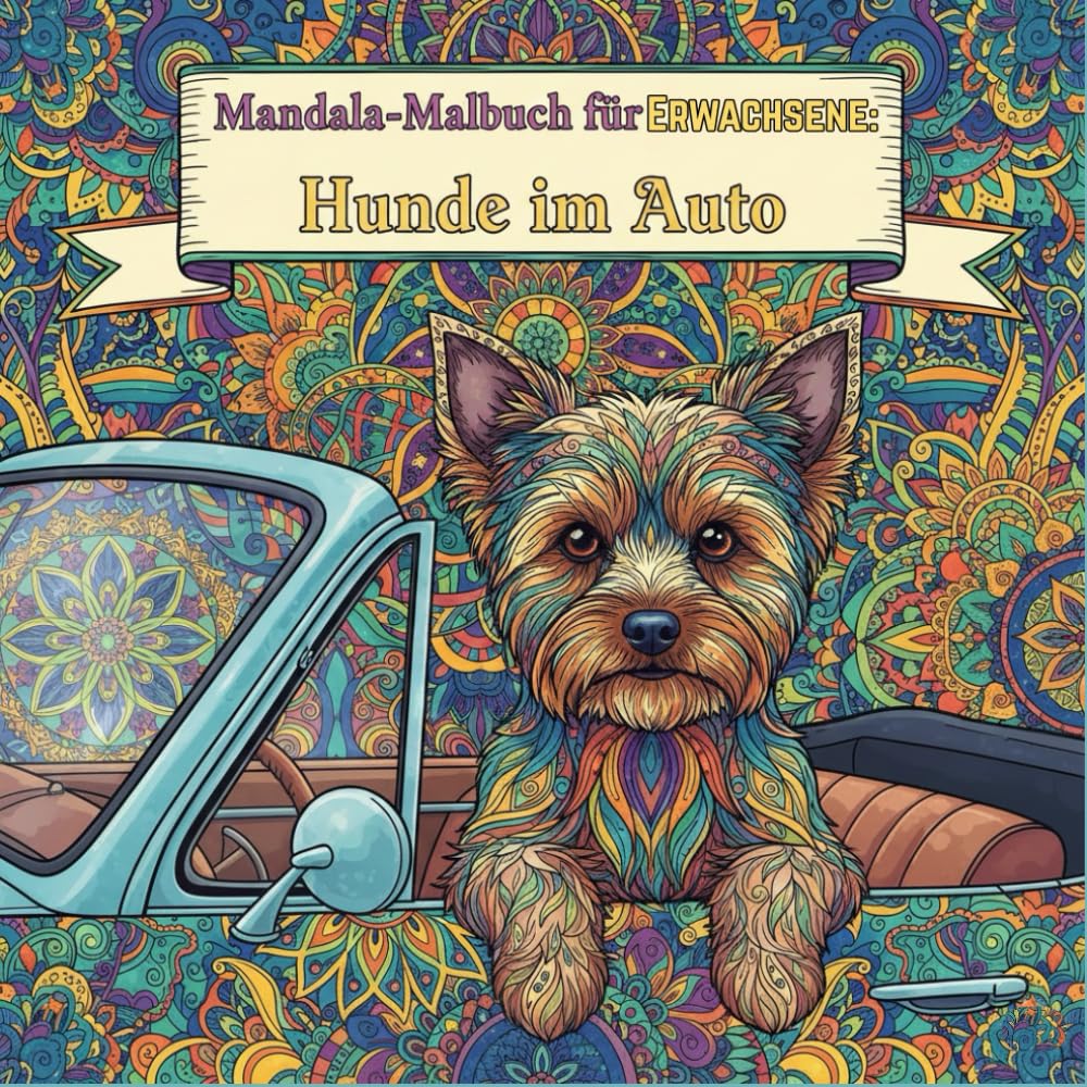 Mandala-Malbuch Für Erwachsene: Hunde im Auto: Malbuch mit Hunden im Auto für Erwachsene