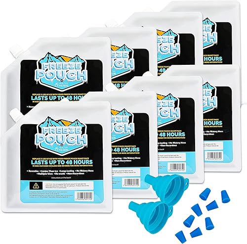 Healthy Packers - Bolsas de hielo reutilizables  Bolsas de congelación  Larga duración para bolsas de almuerzo, loncheras  Accesorios enfriadores