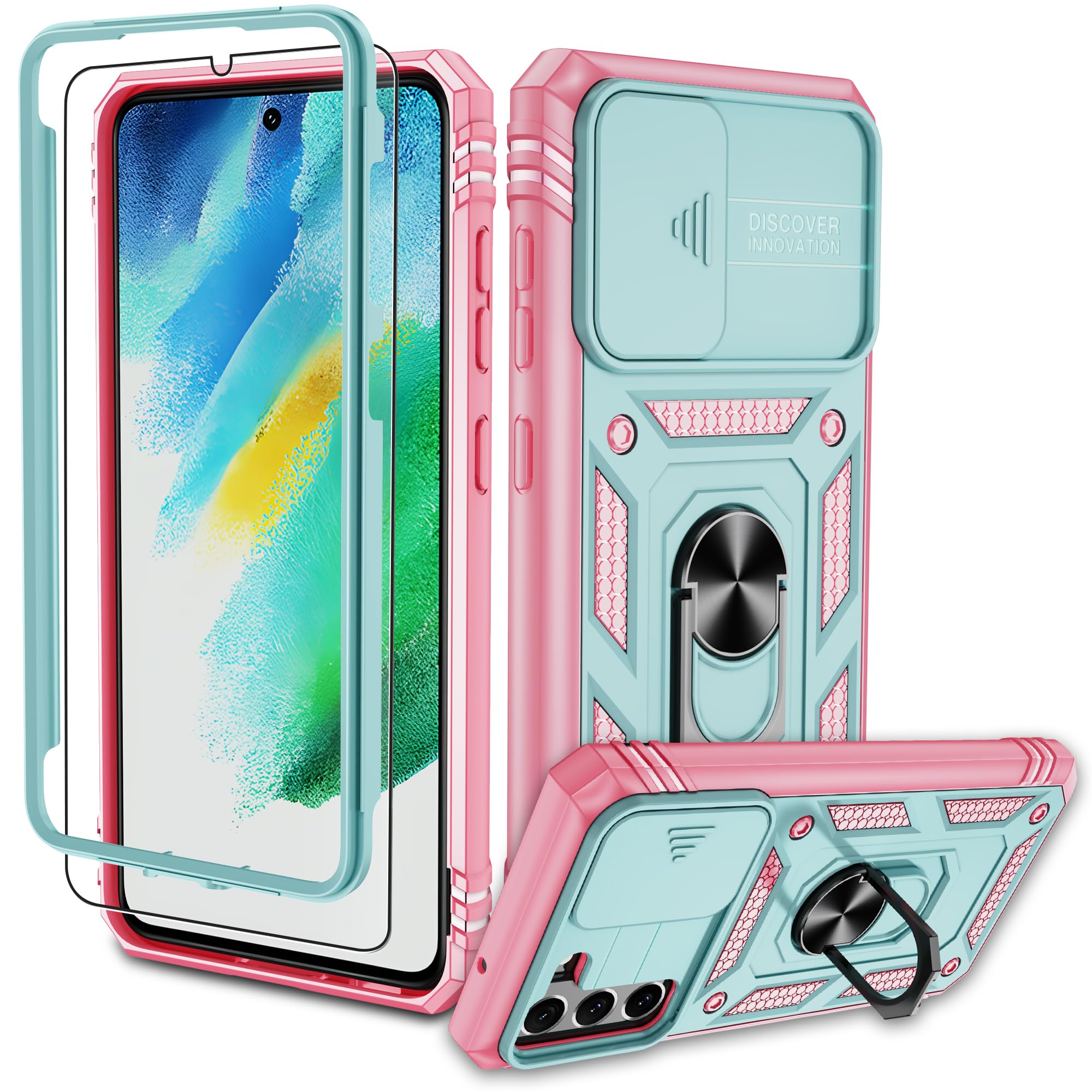 Kompatibel mit Samsung Galaxy Hülle, Eingebetteter Ständer Militärgrad Schutzhülle Handyhülle Starke Stoßfestigkeit Samsung Schutzhülle Samsung Galaxy case Cover