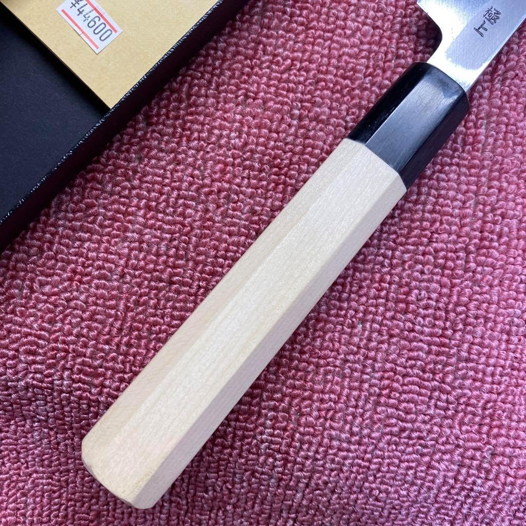 青二鋼 勘所切付型タコ引き包丁 330㎜ 尺1寸 青二鋼 勘所切付型タコ