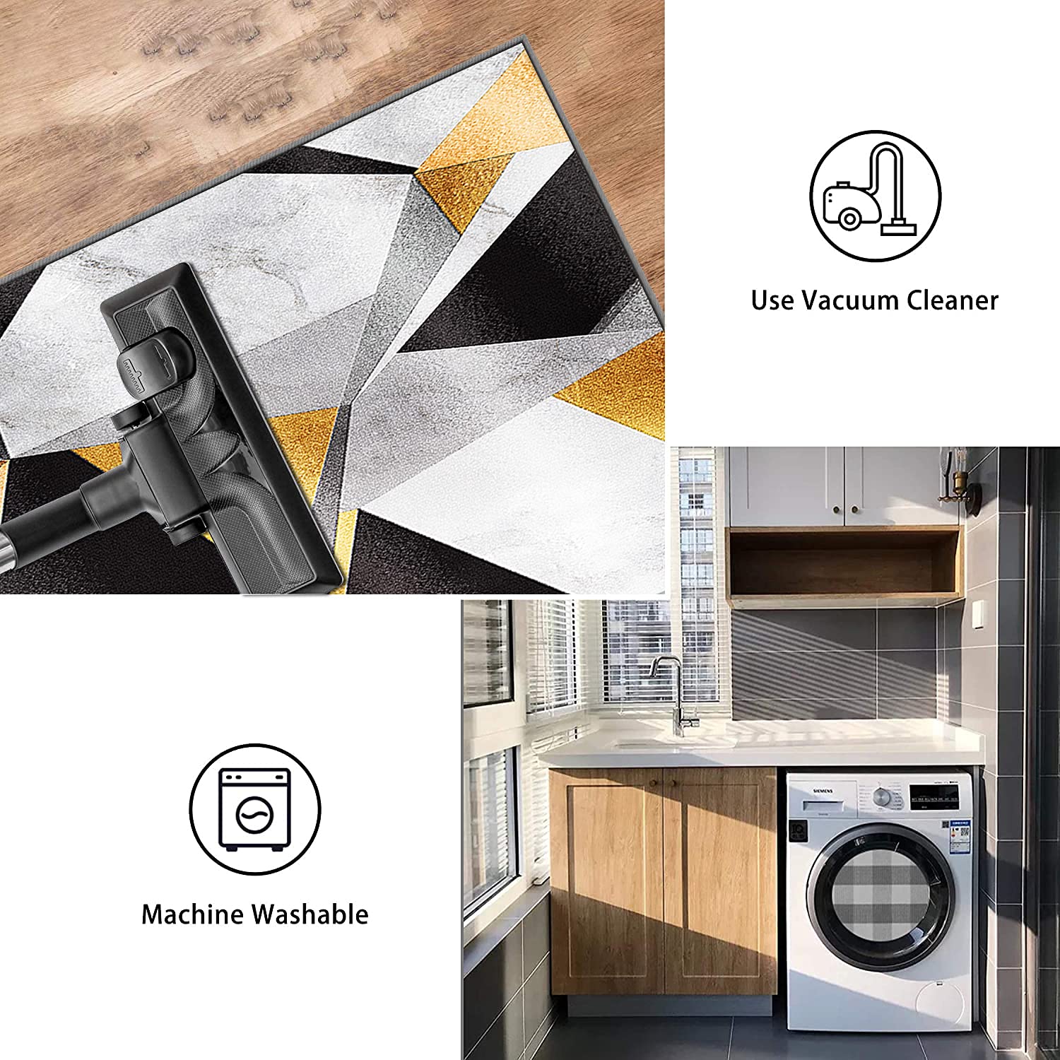 Tappeto Runner Corsia 120x480cm Tappeto Ingresso Esterno Antiscivolo Resistente all'olio Adatto per Cucina e Bagno