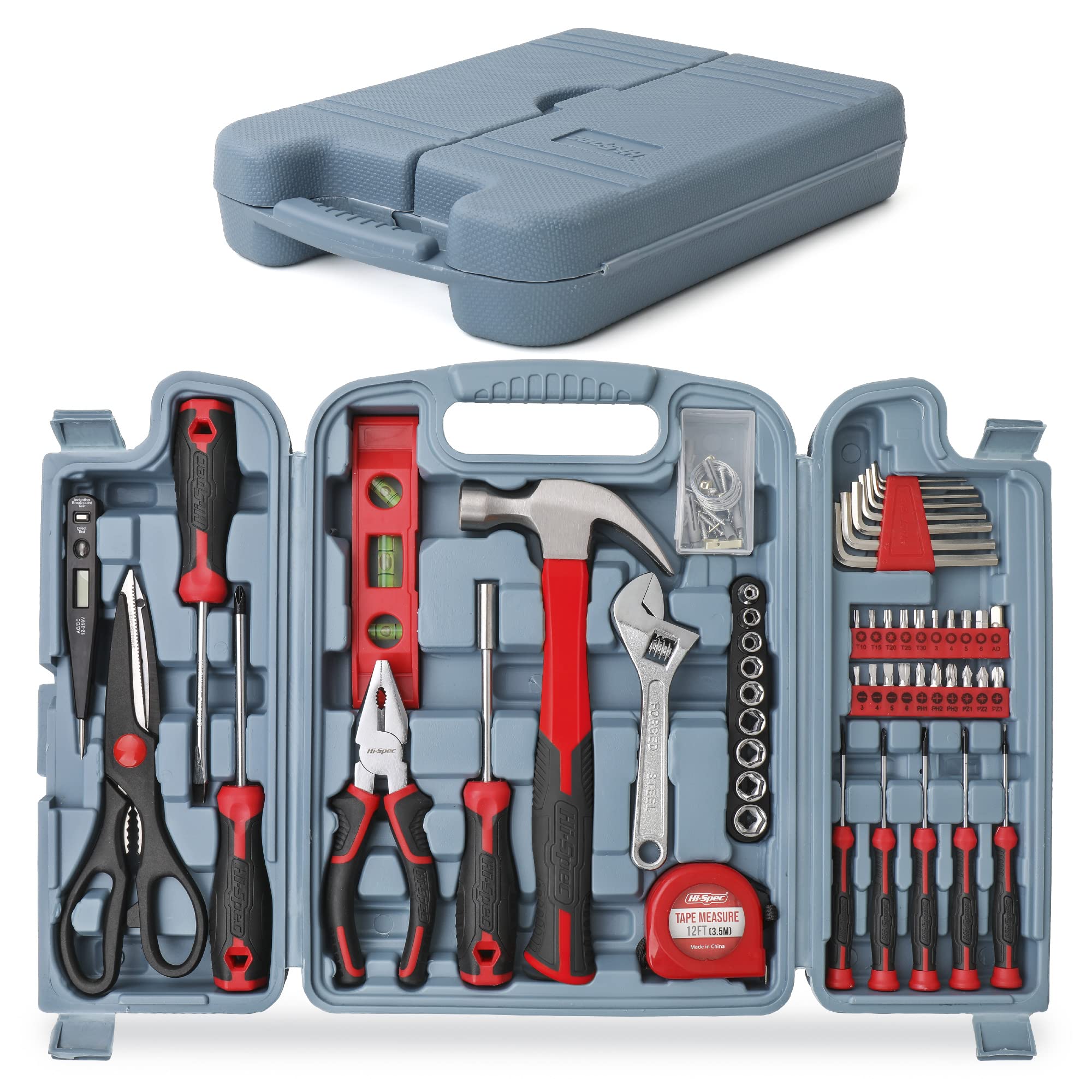 Buy HiSpec 54pc Home & Office DIY Tool Kit Set. Complete Household
