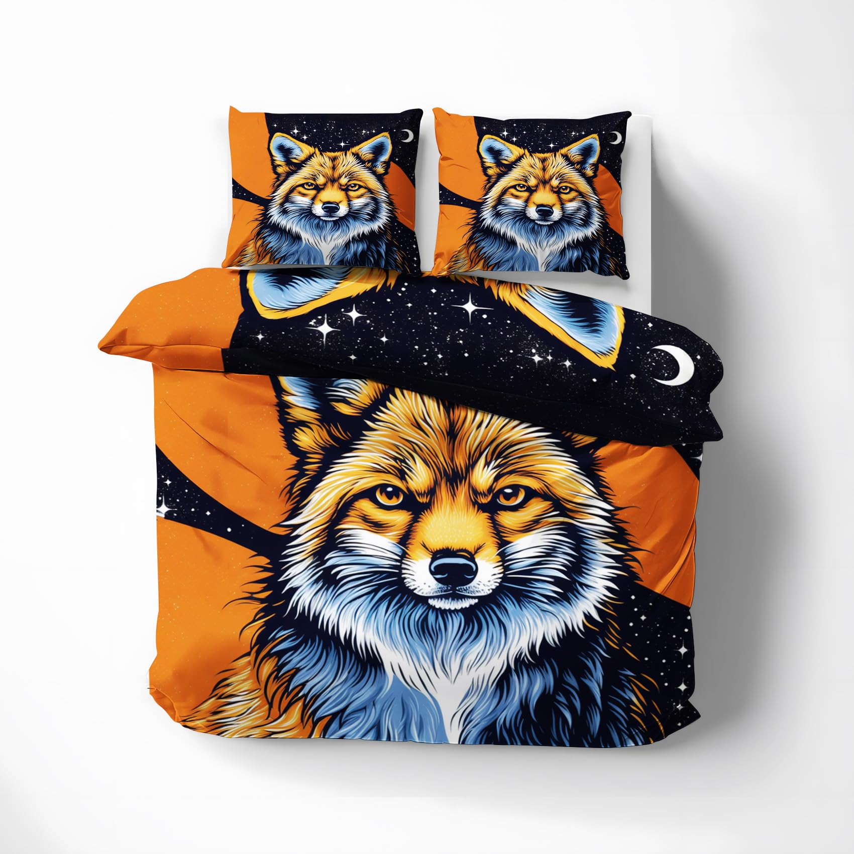 Housse de couette 200x200 renard au motif imprimé de haute qualité