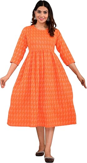BADRIKA Rayon Anarkali Feeding Kurti for Women, Maternity Kurti with Zip Opening from Both Sides, Stylish Feeding Kurti fo...