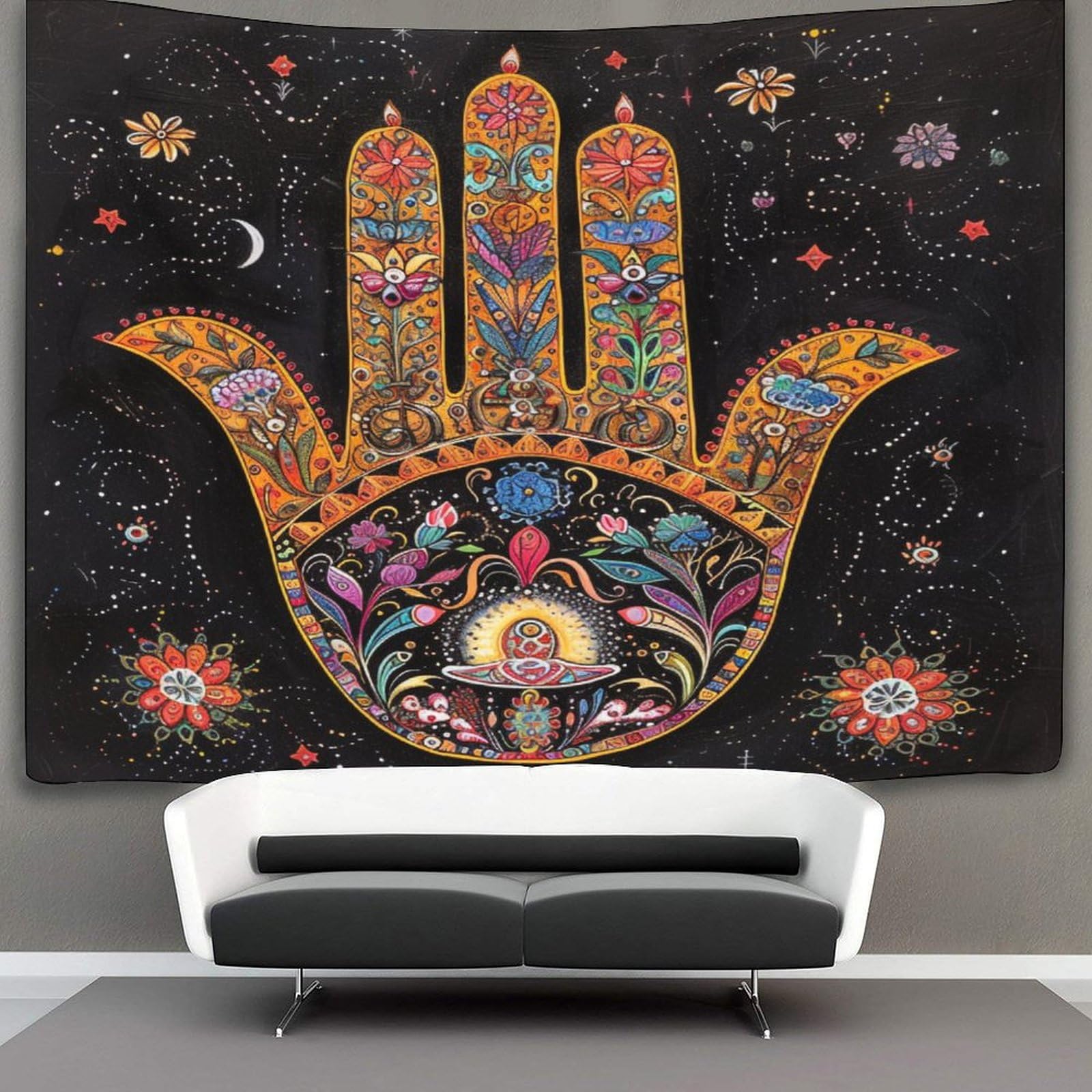 kaiyun 130cmx150cm Tapestry Mandala Tapestries Datura Flowers 3D Printing Wall Hanging Home Decorations