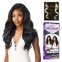 Vista 12 de Sensationnel Pelucas de encaje de 13 x 6 pulgadas – Adanna encaje frontal atado a mano, sin pegamento, sintético con densidad natural predepilada