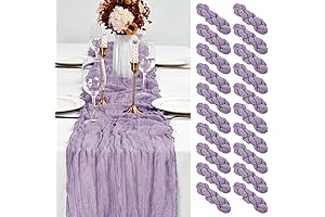 20 Pack Lavender Table Runner 10Ft Lilac Cheesecloth Table Runner