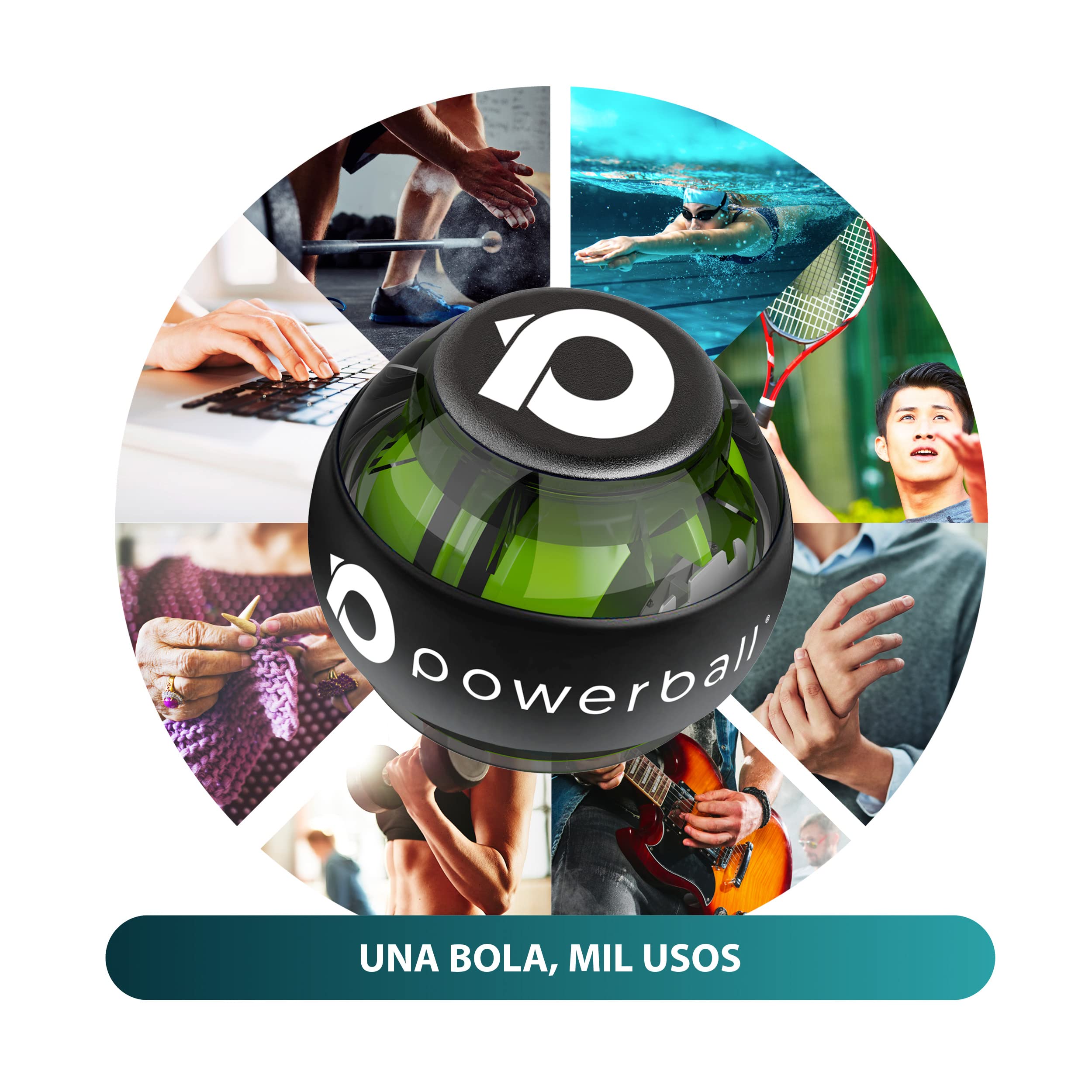 Powerball NSD 280Hz Autostart Ejercitador de Brazo, y Fortalecedor de Antebrazos, Mano y Muñeca, Negro