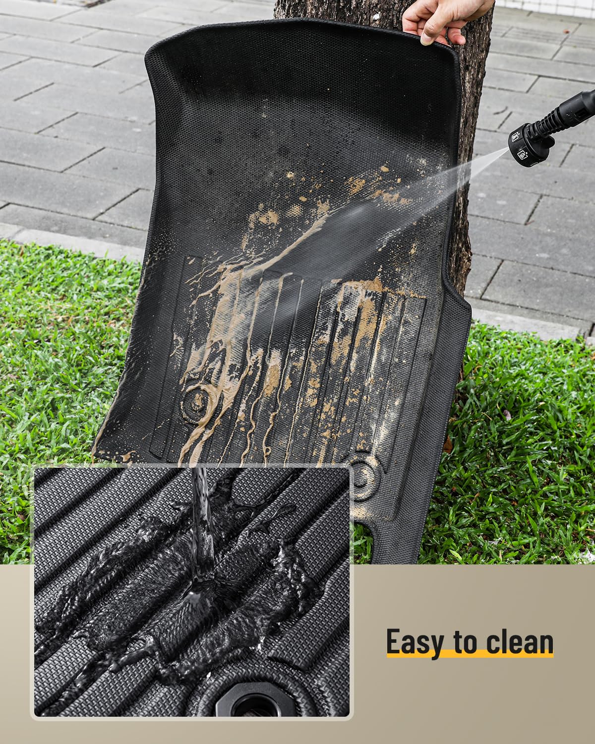 Car Floor Mats for Toyota 4Runner 2003-2009 4th Gen Cargo Trunk Liner All Weather Accessories Rubber Carpet Custom — view 7