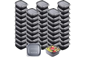 Reusable Meal Prep Containers - 50 Pack Small BPA-Free Freezer Safe Food...