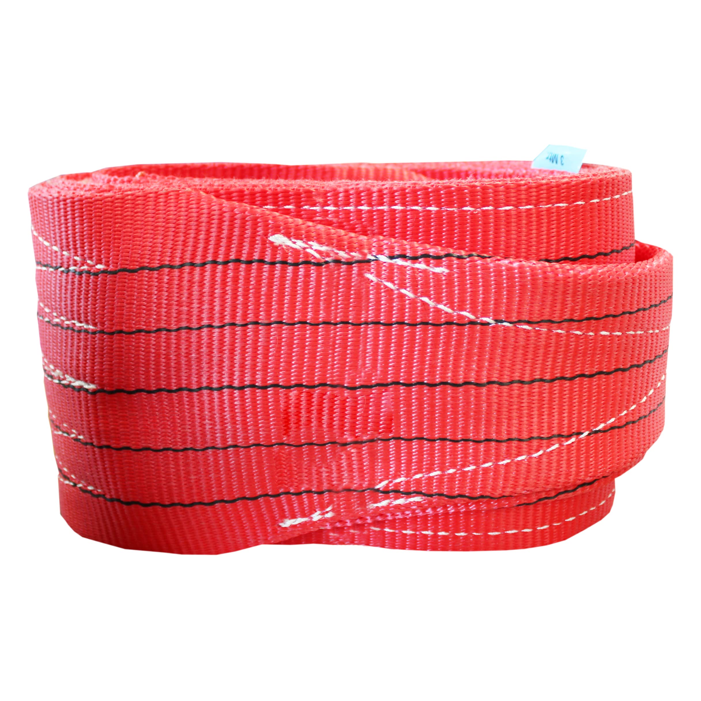 Eslinga Plana roja para elevación con Capacidad de Carga 5000 kg, Correa de poliéster Resistente al Desgaste con Capacidad de 5 Ton (3 MT)