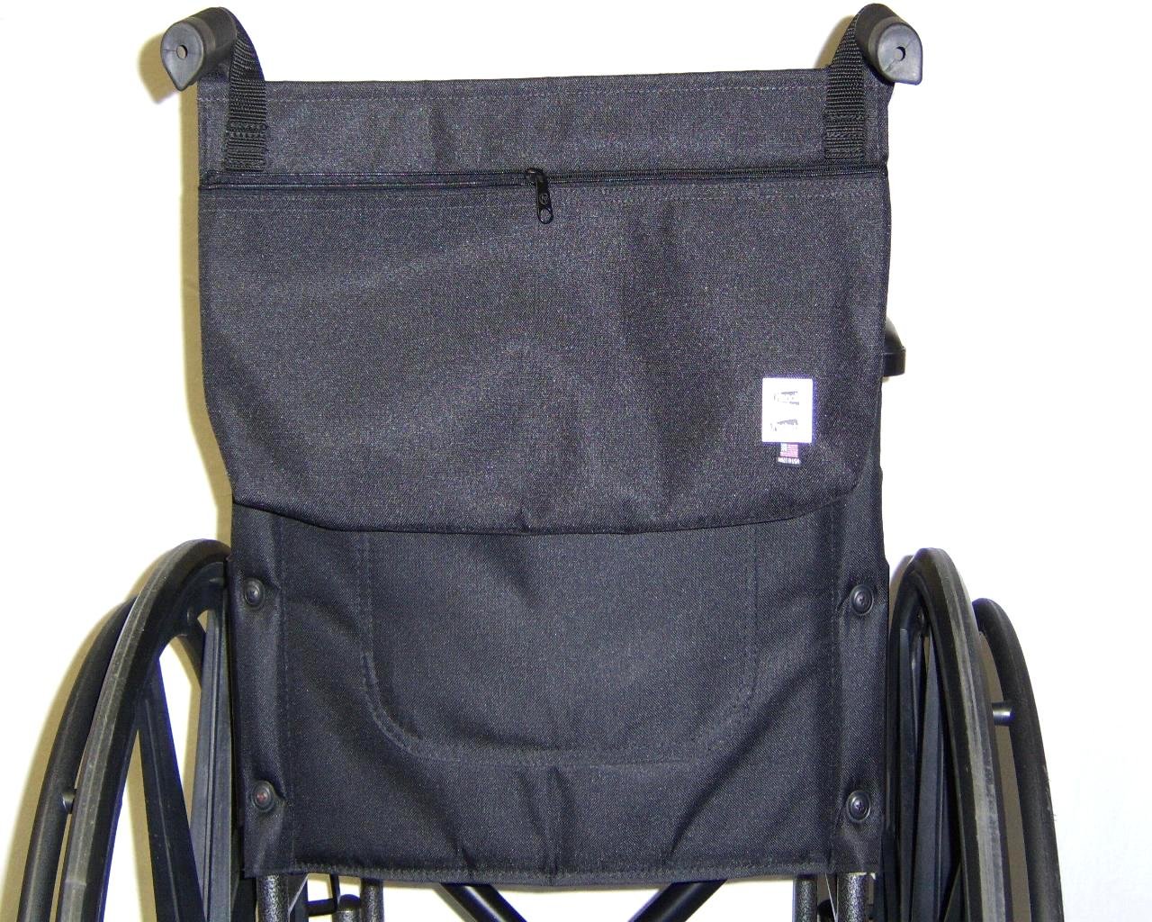 Handi Pockets 3b6bk Storage Accessory Wheelchair, Cordura, Black with Zipper