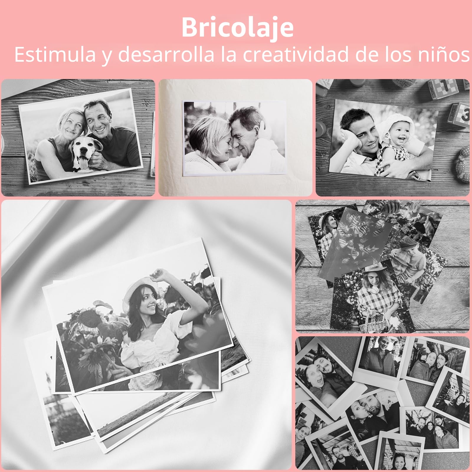 CRESZZLE Papel térmico para cámaras instantáneas infantiles - 10 rollos,papel fotográfico, Apto para niños,Fácil de reemplazar,Compatible con varias mini printer