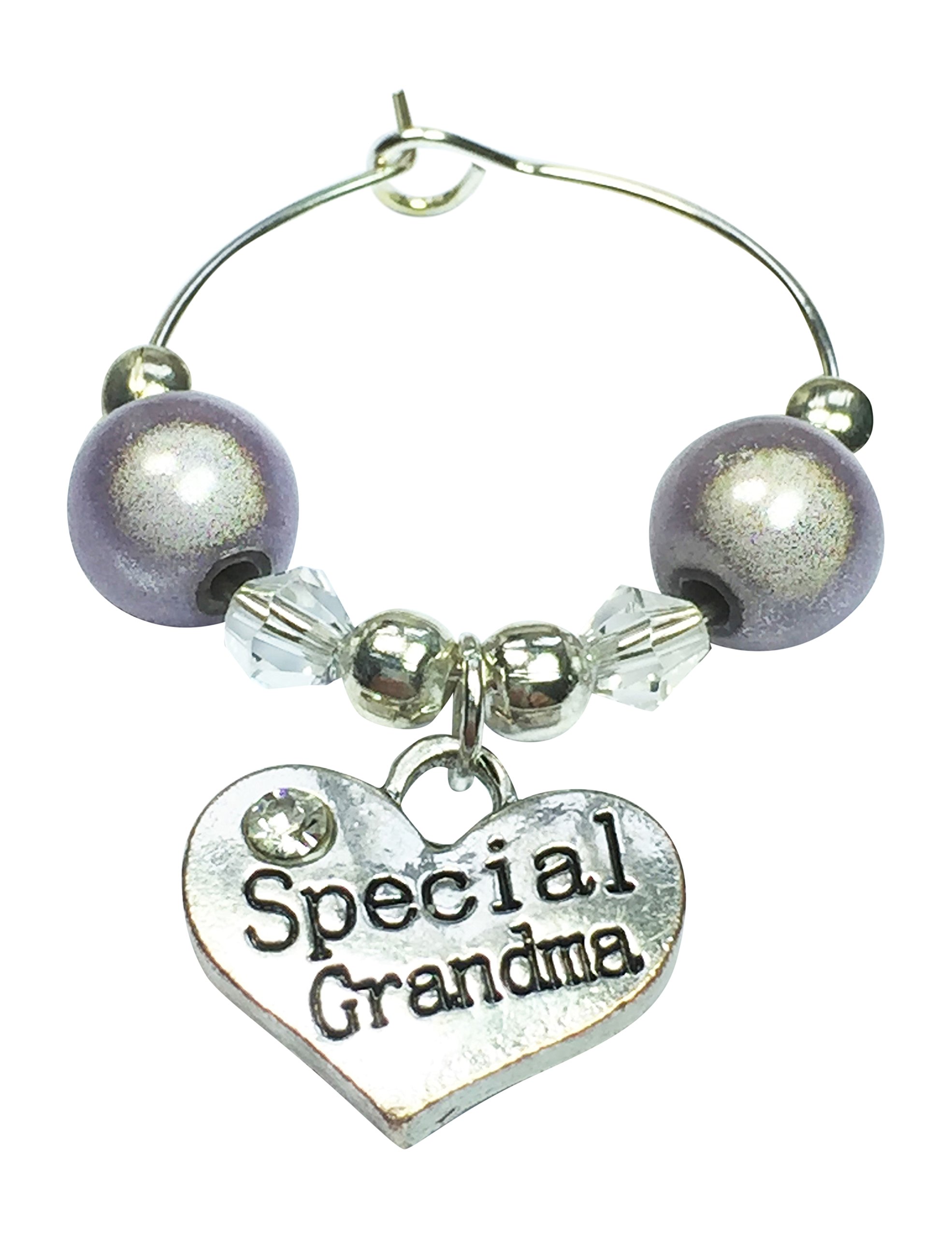 Libby's Market Place Multi Special Grandma Glass Charm On A Gift Card