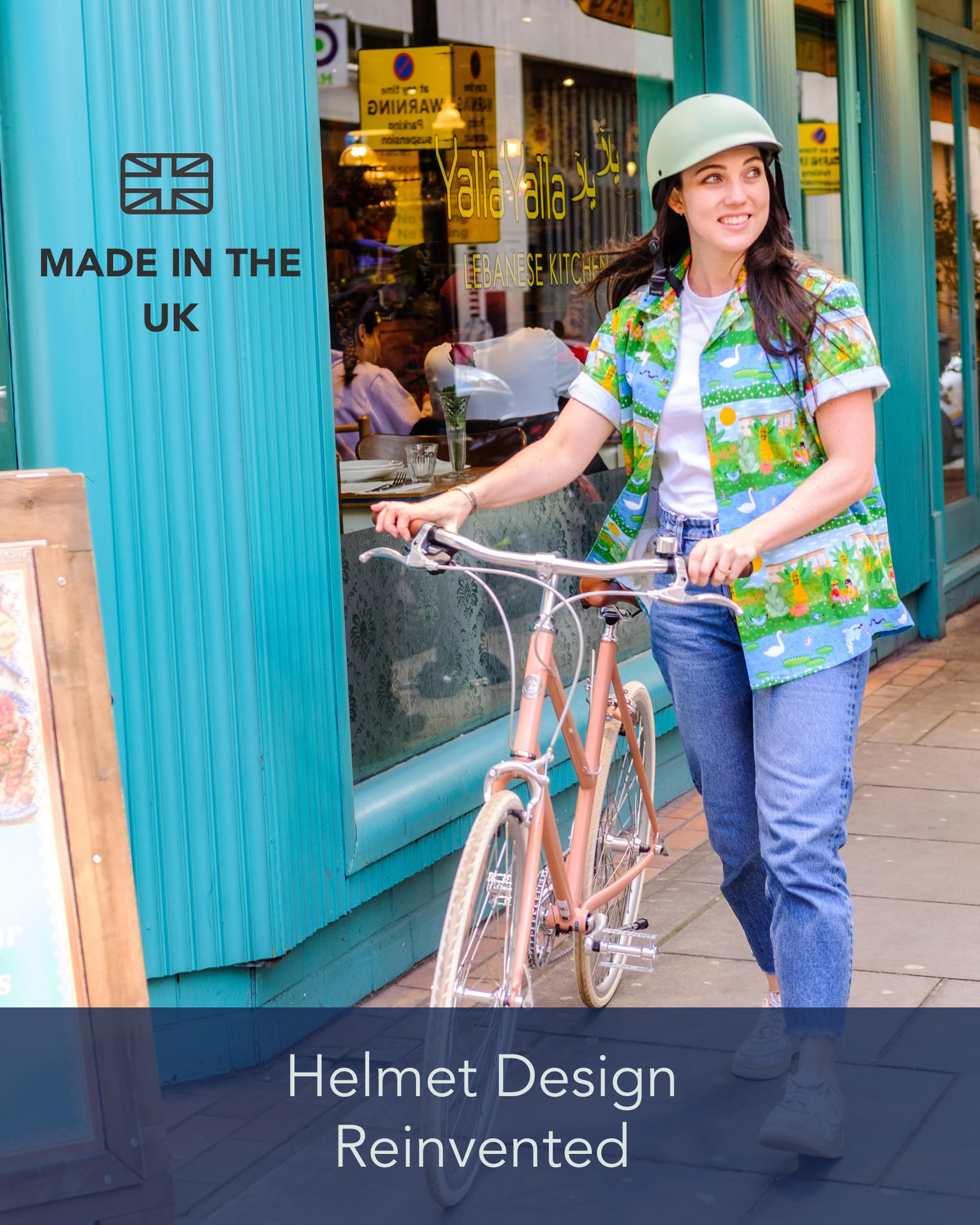 Dashel Casco unisex para adultos, fabricado en el Reino Unido, ligero, seguro y cómodo, elegante equipo de seguridad para bicicleta urbana o scooter eléctrico para hombres y mujeres