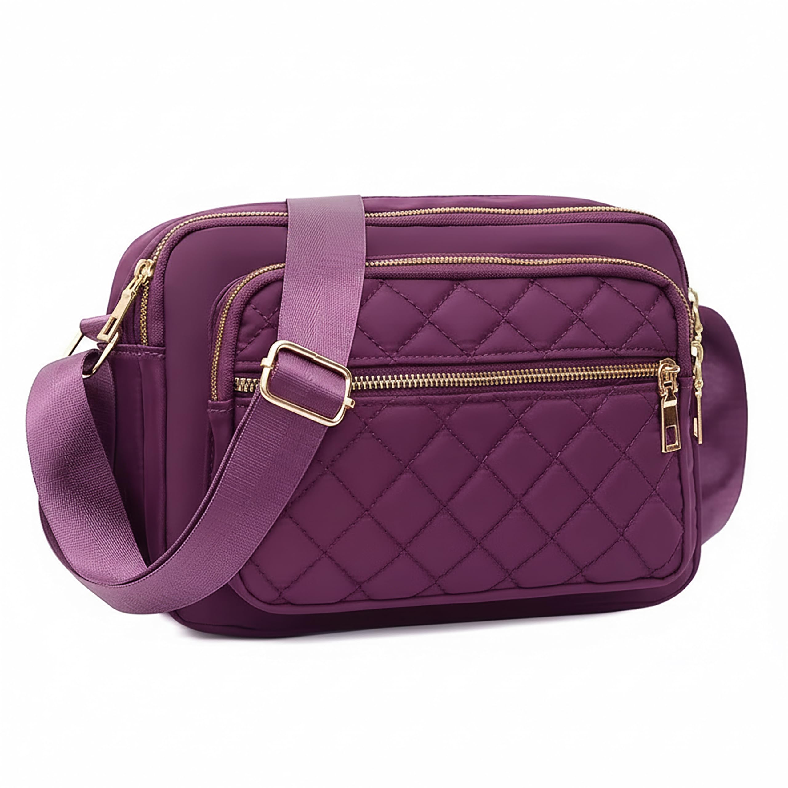 WildHorn Nylon Crossbody Bag for Women | Multi-Pocket Shoulder Sling Purse with Adjustable Strap | Lightweight Travel Messenger Bag