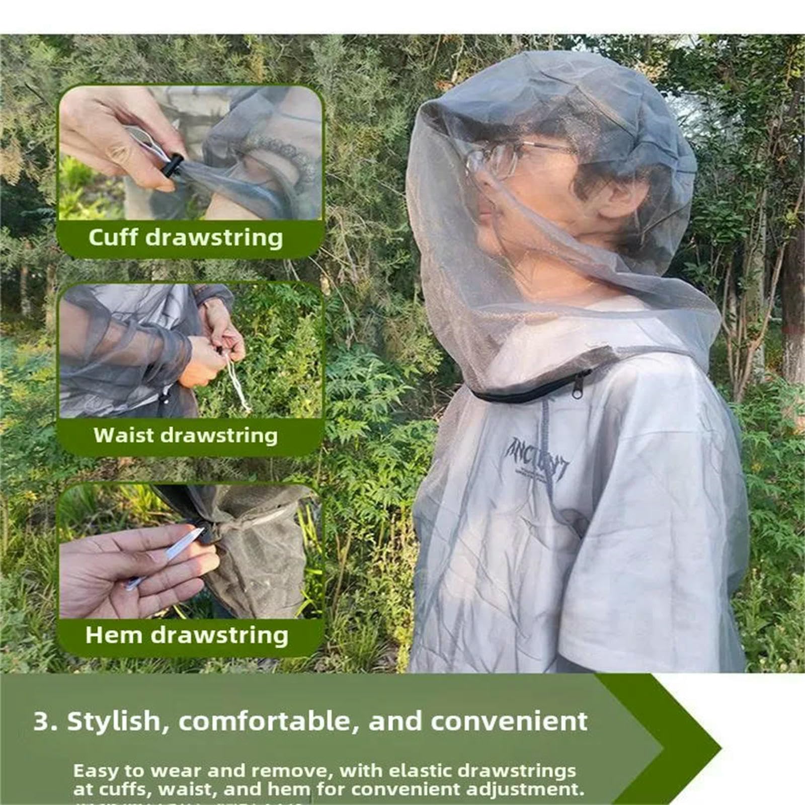 Combinaison Anti-moustiques Vêtements De Pêche Extérieurs Anti-Mosquito-l Poids 45-75 Kg