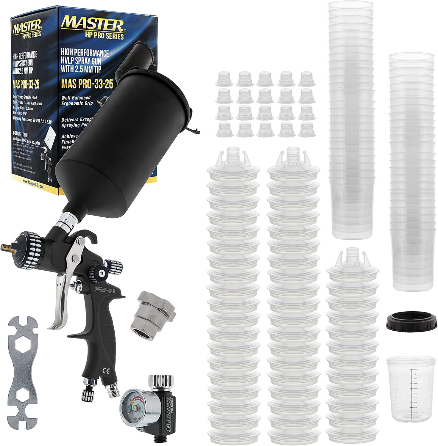 Master HP Pro 33 Series HVLP Spray Gun with 2.5mm Tip & 50