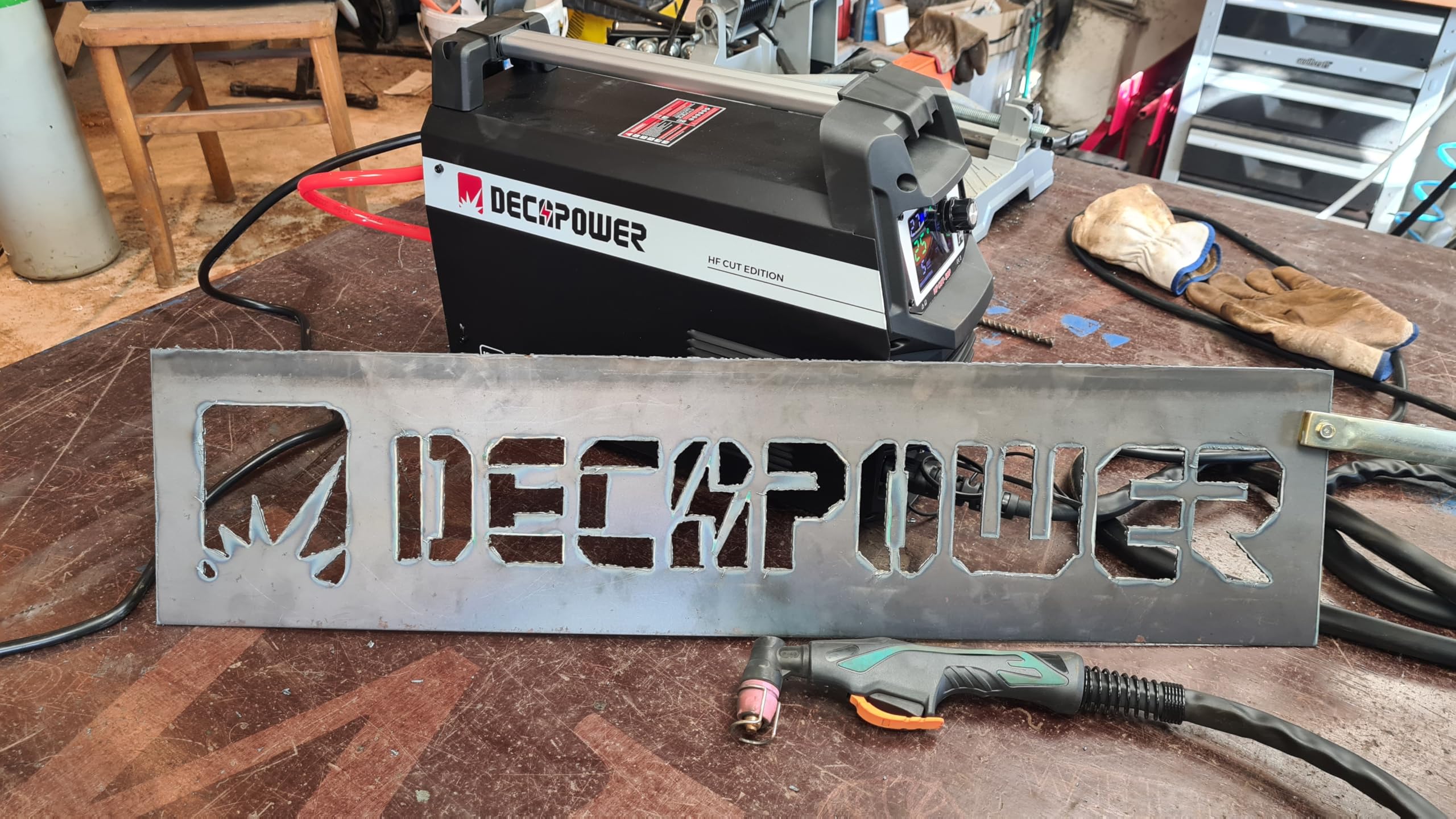 DECAPOWER macchina da taglio al plasma ad arco con driver HF CUT-50P 50Amp 220V Con arco di impatto del driver Taglio (Accessori standard)