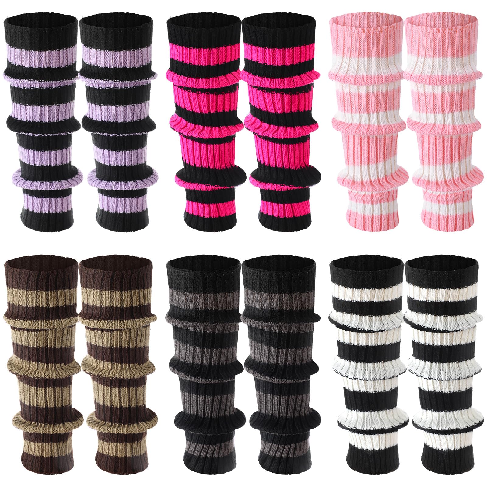 Sintege 6 Pairs Leg Warmers for Girls Women