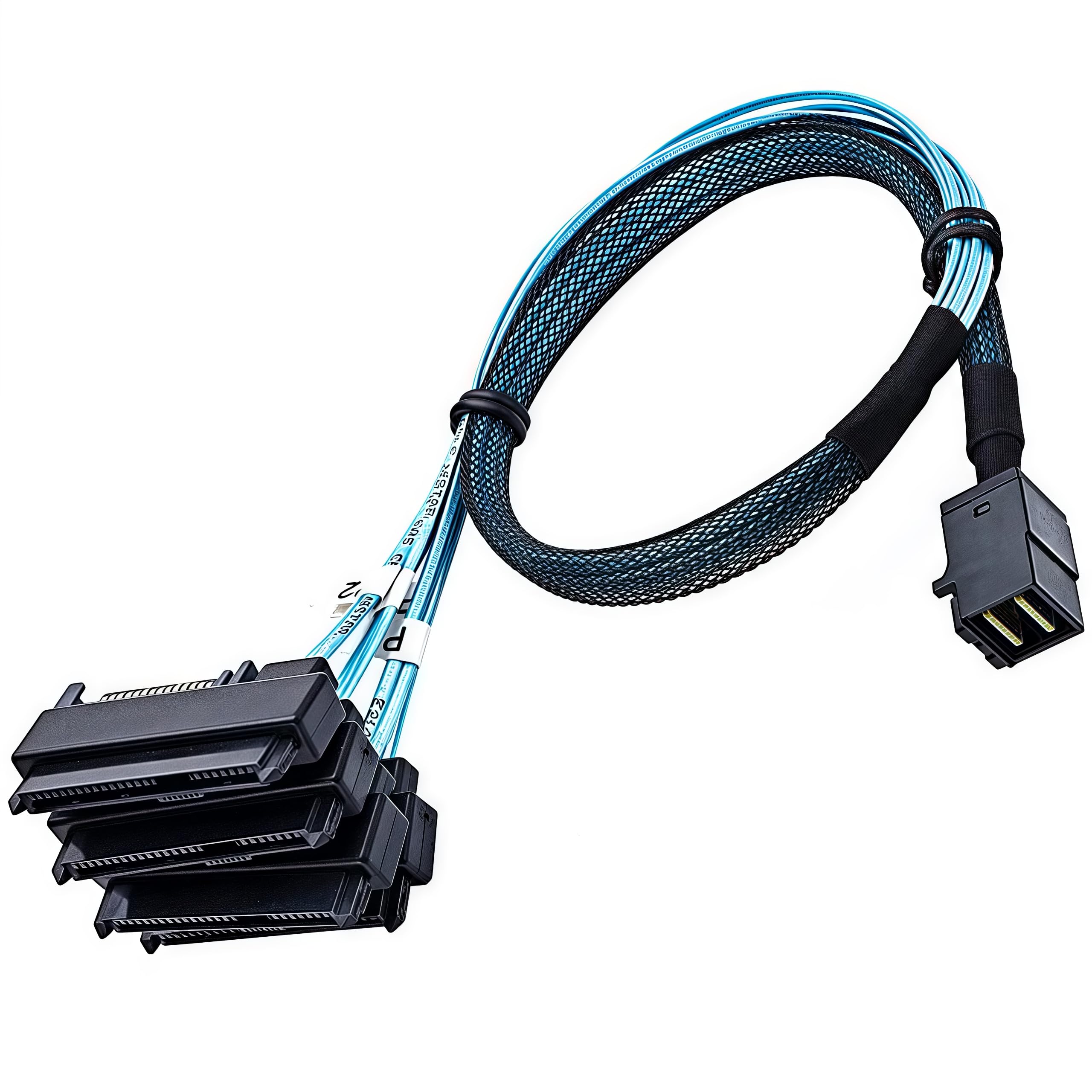 Amazon.com: SFF-8643 to 4x SFF-8482 Mini SAS HD Breakout Cable 1.6