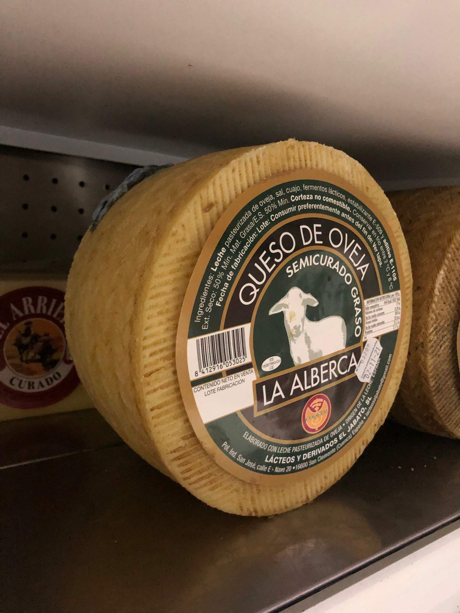Queso de Oveja Semicurado Graso La Alberca 3 kg