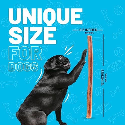 Miniatura 21 de Sitka Farms Bully Sticks XL de 12 pulgadas – 12 unidades – Golosinas dentales de larga duración para todos los perros y cachorros – Palitos de un
