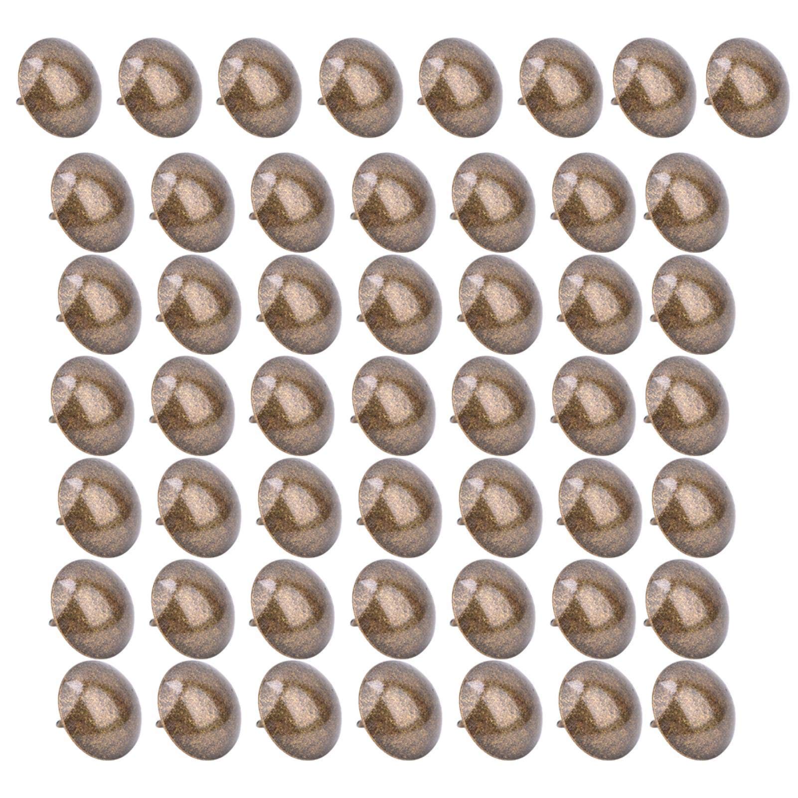 50 Chiodini Tappezzeria Decorativi - Testa Tonda Stile Vintage Per Mobili