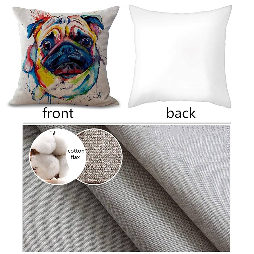 Amazon｜フレンチブルドッグクッションカバー、かわいい動物が枕