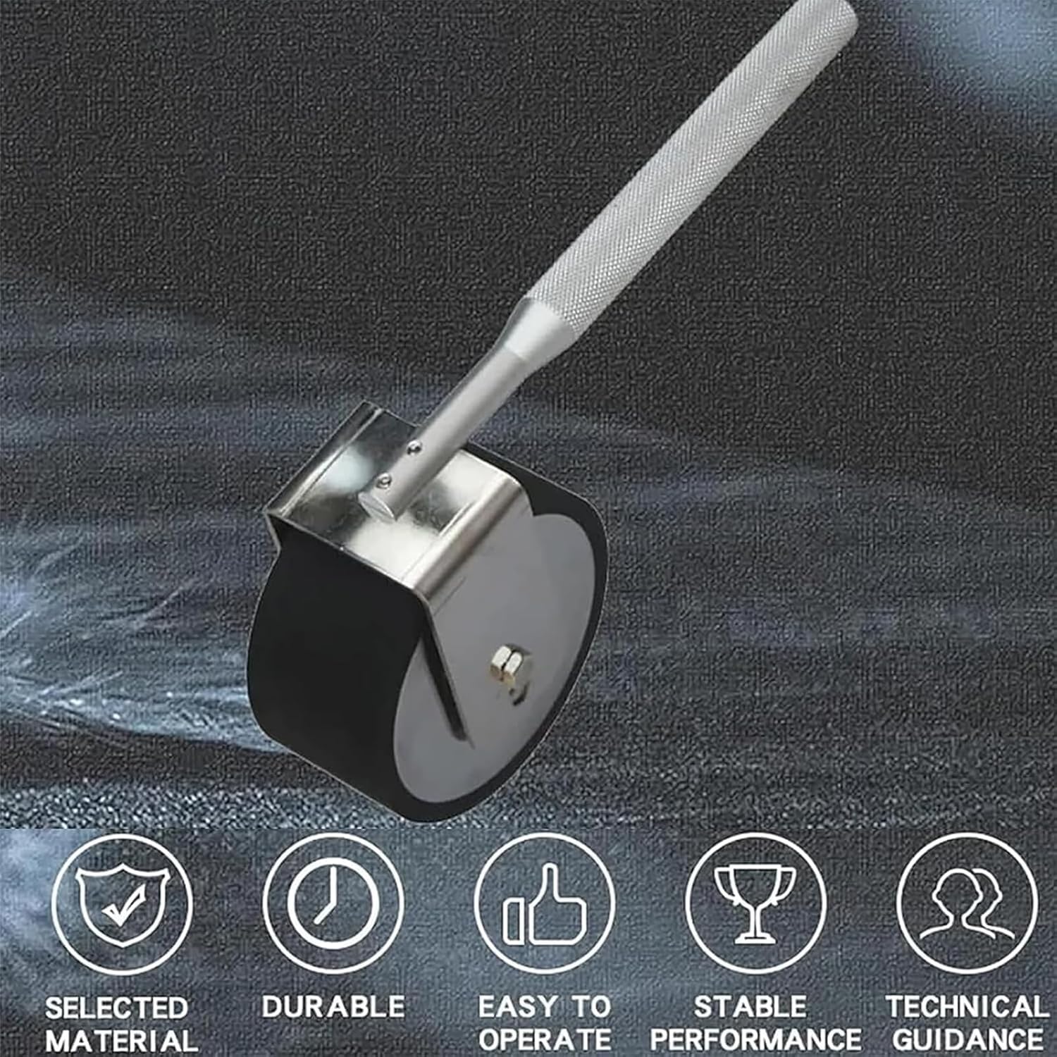 Probador manual de cinta adhesiva, rodillo estándar de 2 kg para cinta de sellado, 45 mm de ancho, mango antideslizante, herramienta esencial para encuadernar y proteger superficies