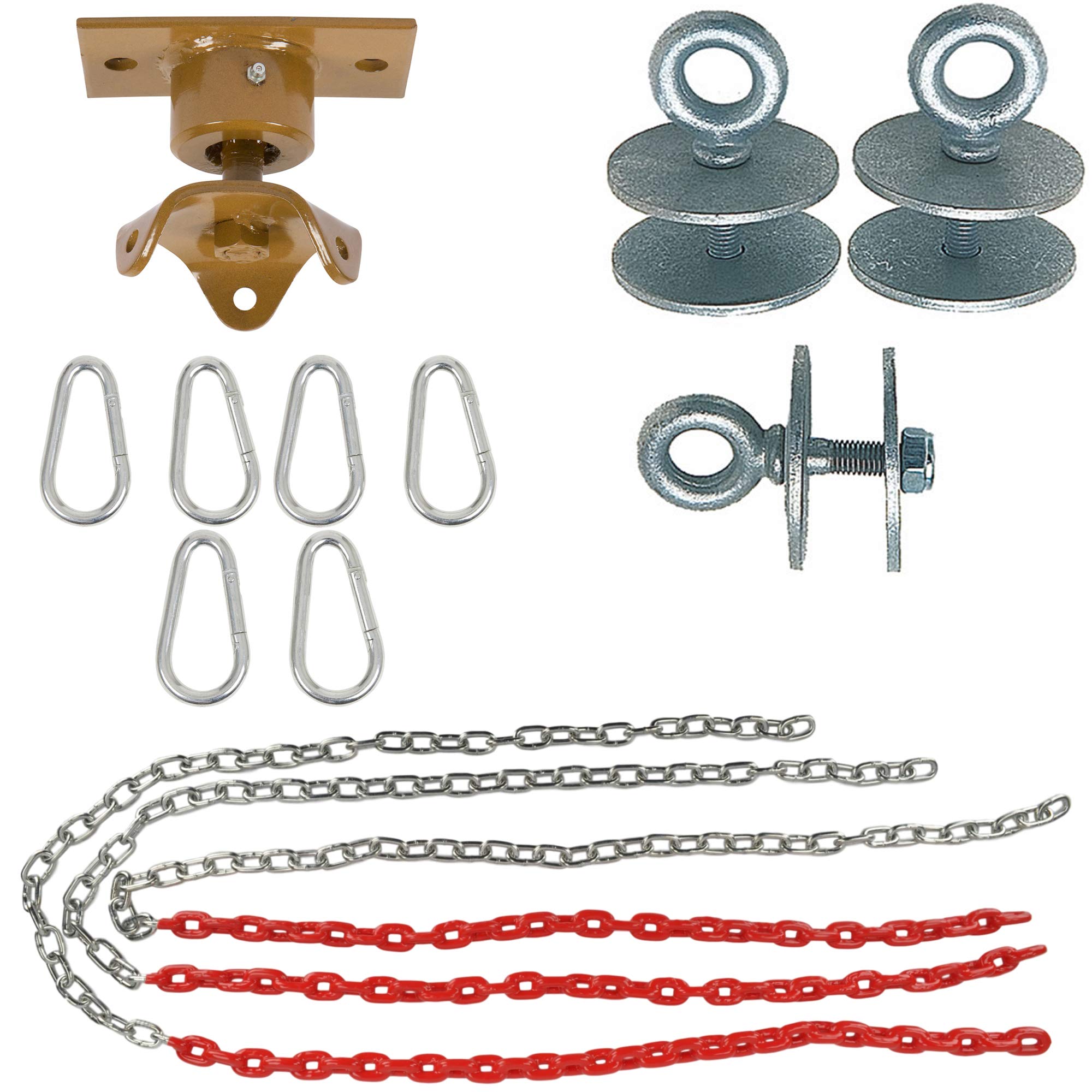 Swing Set Stuff Inc. Heavy Duty Tire Swivel Kit (Red) & SSS Logo Sticker