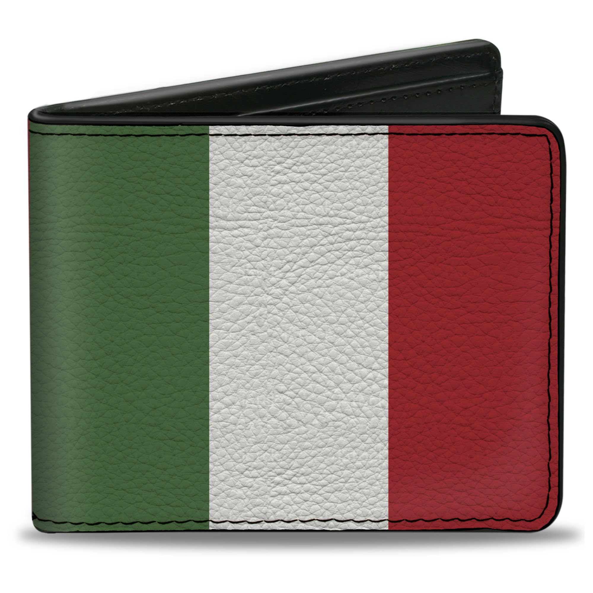 Buckle-Down Men's Wallet, Bifold, Italy Flag, Vegan Leather, 4.0