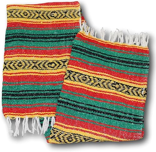 Miniatura 3 de MEXIMART's Auténtica manta mexicana falsa tejida a mano (beige)