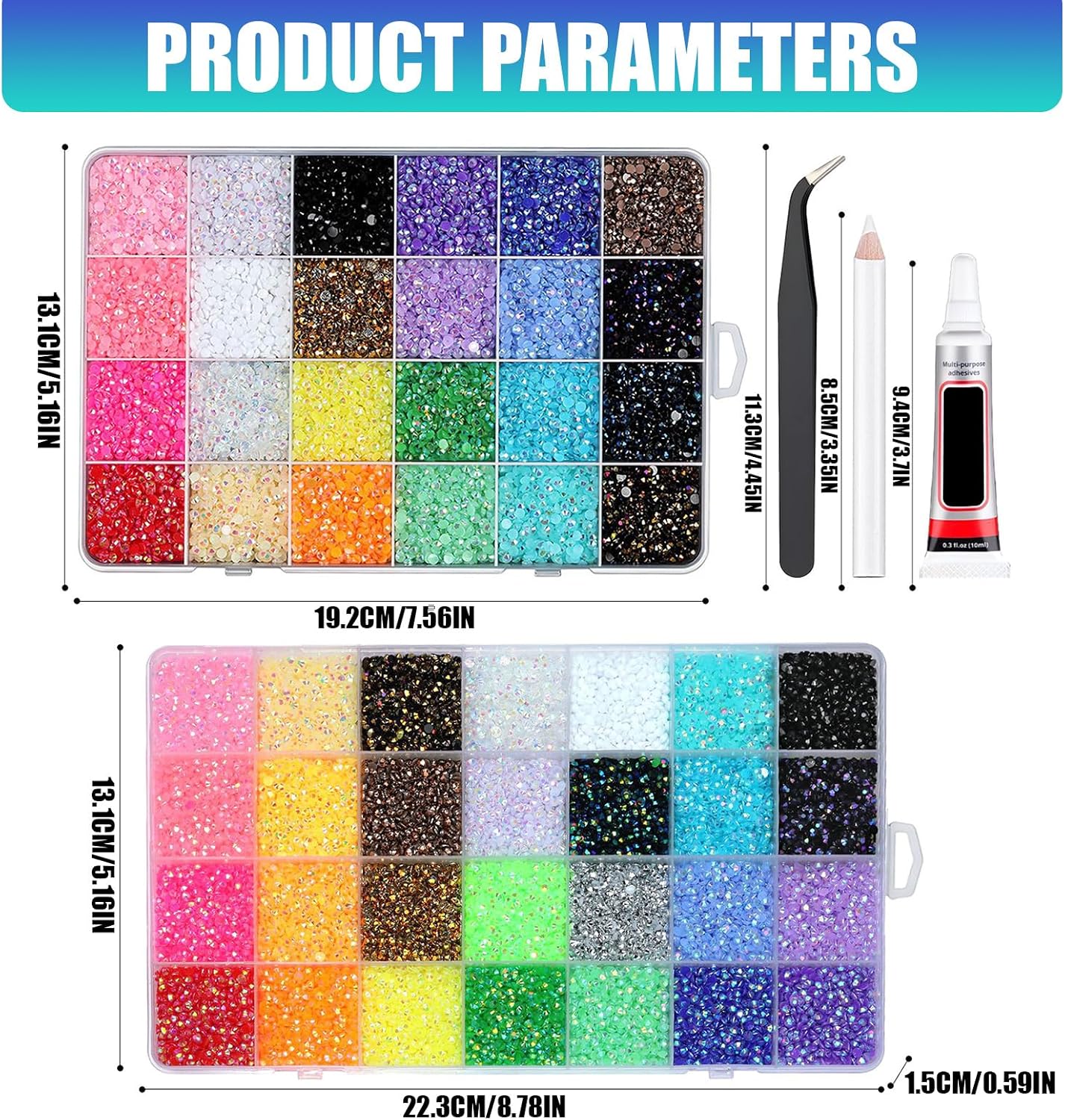 Resin Flat Base Pearls for Nails Bedazzling, C 28SQUARES