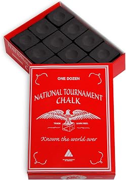 Silver Cup National Tournament Pool cue Billiard Premium Chalk - ONE Dozen