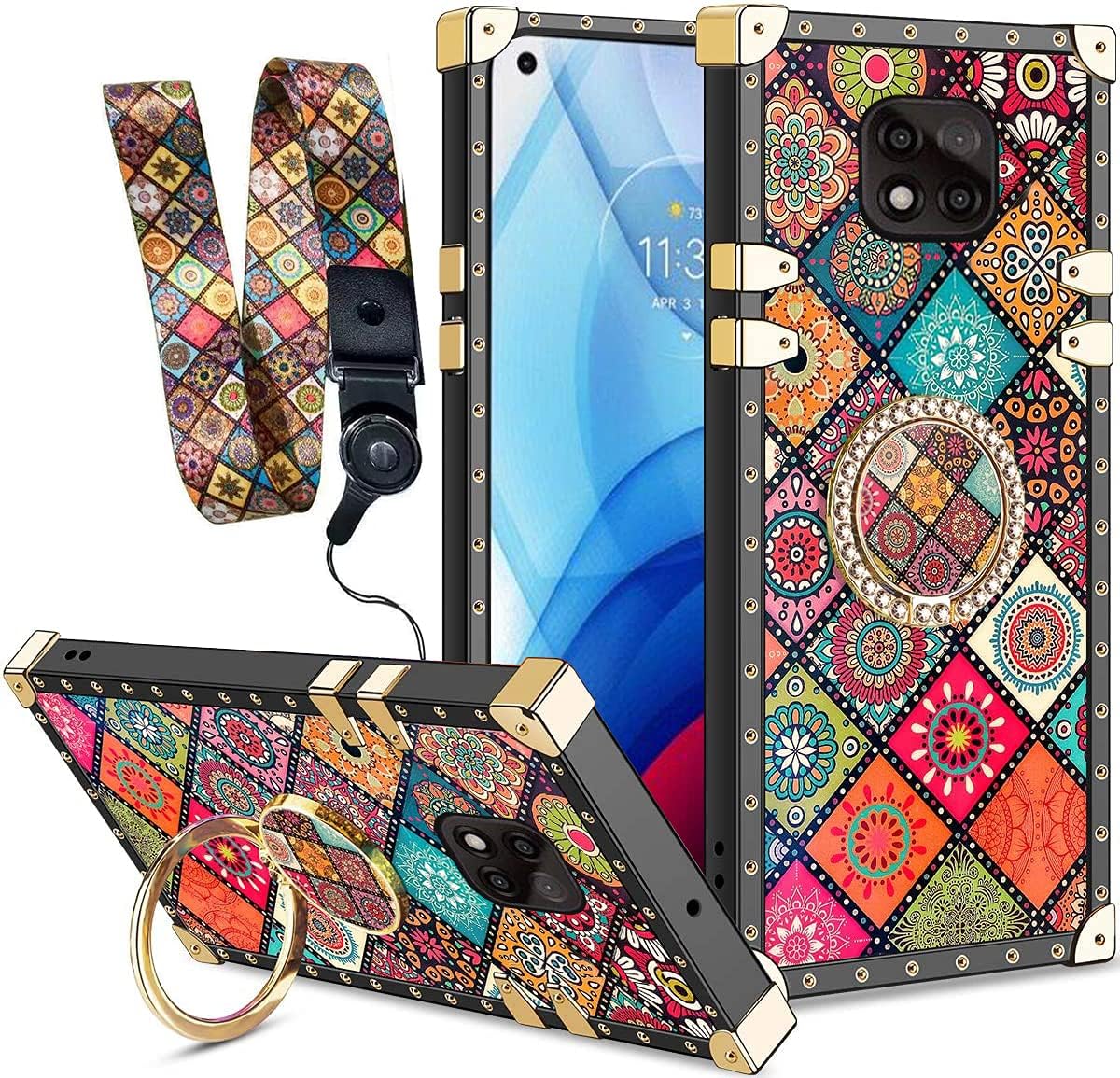 nancheng for Motorola Moto G Power 2021 Cute Case Shockproof Cover Mandala