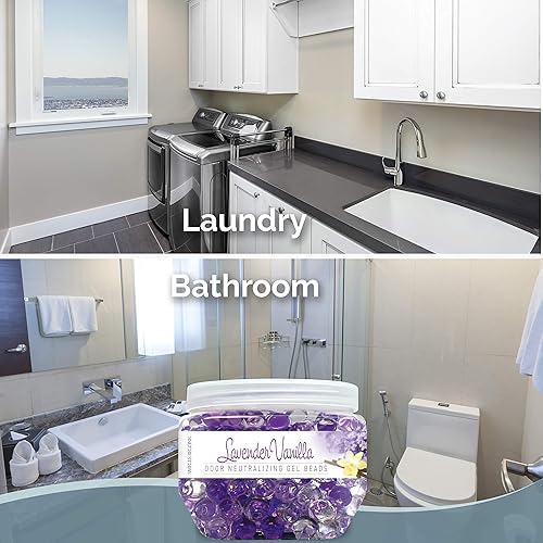 Miniatura 4 de SMELLS BEGONE Perlas de gel eliminador de olores, ambientador con aceites esenciales, elimina olores en áreas de mascotas, baños, barcos, caravanas