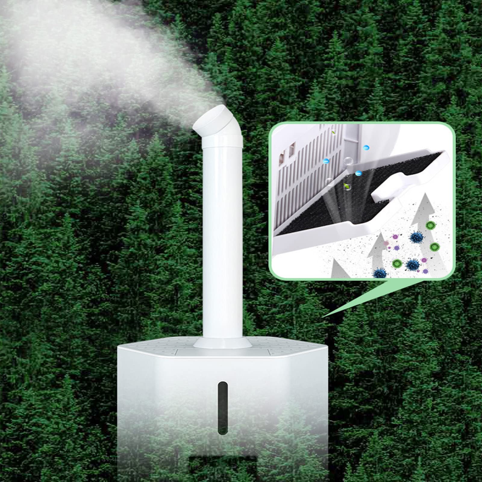 Umidificatore,Umidificatore silenzioso,Umidificatore d'aria silenzioso da 22 litri con modalità nebbia regolabile, Spegnimento automatico senza acqua, Per camera da letto,Ufficio,Camera da letto per
