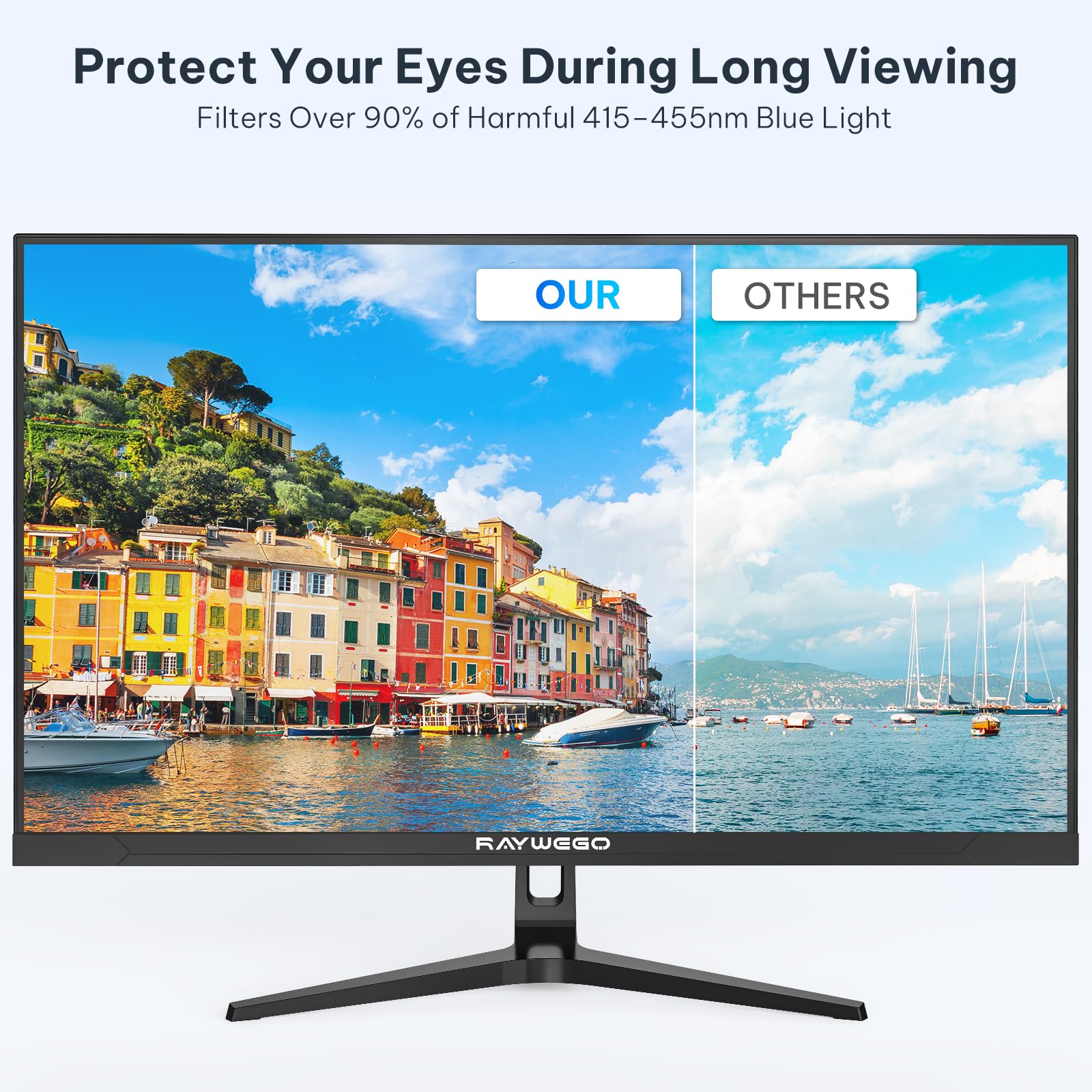 Raywego 4K 32-Inch Office Monitor, IPS Panel, 97% sRGB, Eye-Care Monitor with Slim Bezel, VASE&HDMI, UHD 3840 x 2160p, 60HZ for Gaming and Work — view 7