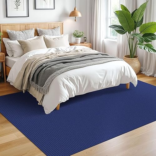 Vista 489 de EARTHALL - Tapete tejido lavable con parte trasera de goma, tapete trenzado de algodón antideslizante para interiores para entrada, pasillo, cocina