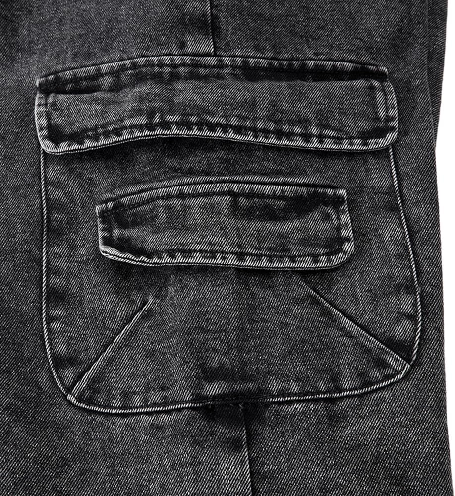 Nivne Tco Toddler Boys Baggy Cargo Jeans, Elastic Waist Denim Pants with Side Pockets, Trendy Casual Streetwear Fit for Kids - Image 3