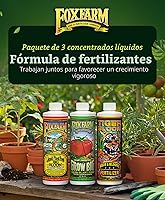 Vista 6 de FoxFarm Fertilizer Soil Trio Liquid Nutrient: Tiger Bloom, Grow Big, Big Bloom Botellas - (Paquete de 3-1 pinta)