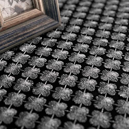 Miniatura 5 de Valea Home Camino de mesa de 12 x 108 pulgadas con purpurina para decoración de cocina, boda, despedida de soltera, color gris