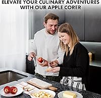 Vista 9 de Zulay Kitchen Herramienta Premium para Descorazonar Manzanas - Hojas Ultra Afiladas de Acero Inoxidable y Serradas para Descorazonar Fácilmente