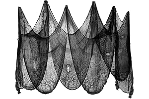 Heyzeibo 315 x 79 Inch Halloween Black Creepy Cloth for Halloween Decoration...