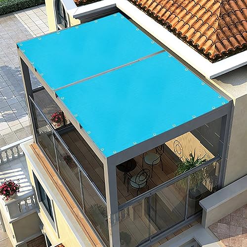 Tela de sombra 90% de bloqueo UV de 6 x 13 pies, rectangular, turquesa con ojales, permeable al agua y al aire, cubierta de pérgola de patio para