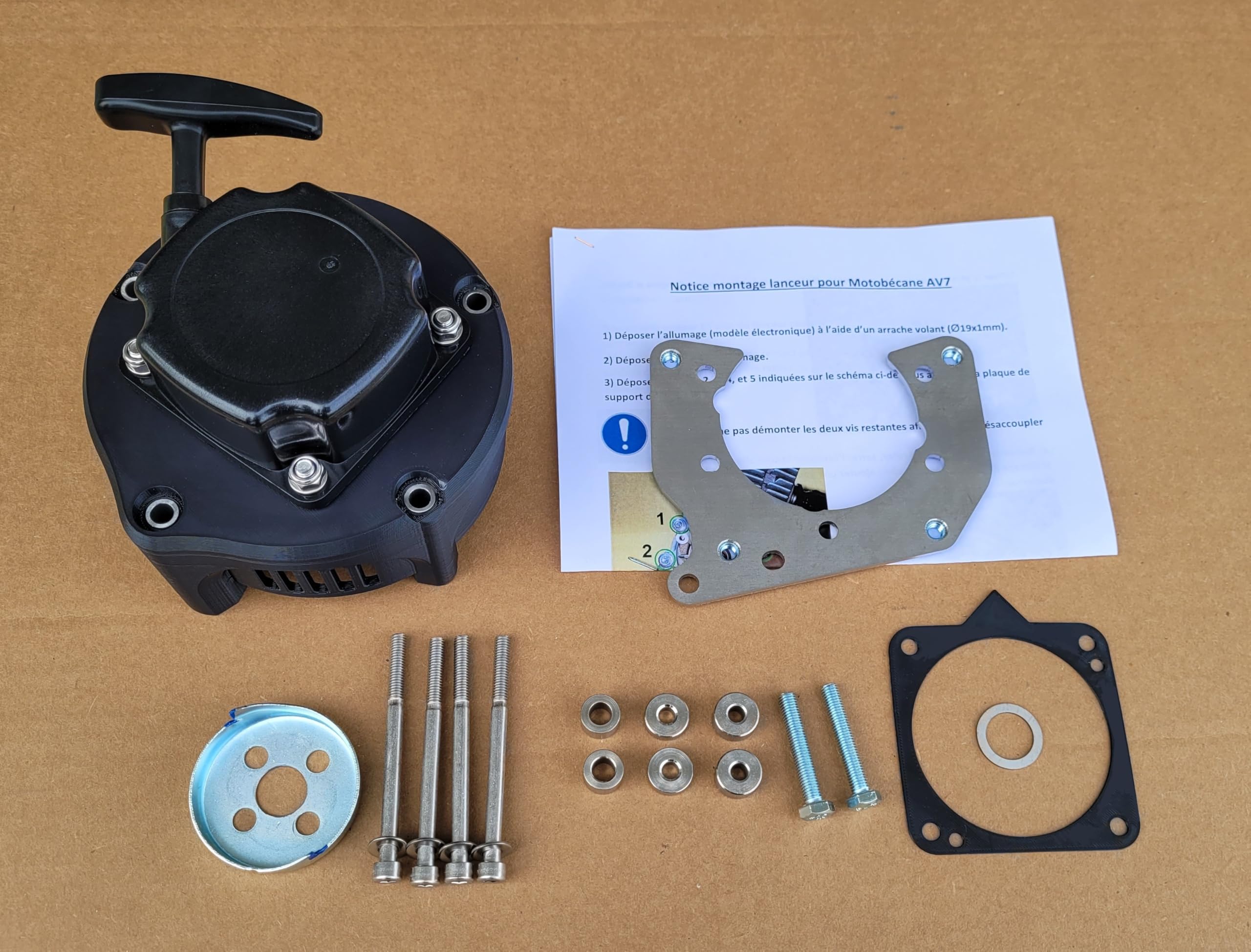 Générique Lanceur intégral Moteur AV7 Motobecane Kick démarreur Pull Start Moped Pocket Bike mobylette